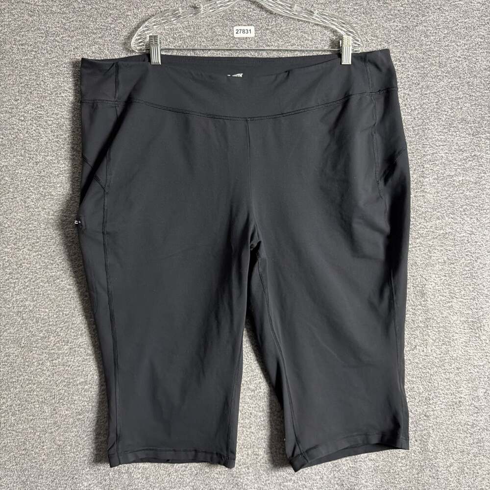 Duluth Trading Women’s Plus Size 3X Black Capri NoGa Zip Pocket Sweatpants